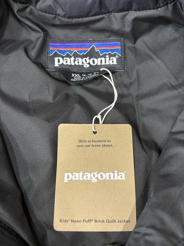NEW—PATAGONIA Kids Nano Puff Brick Quilt Jacket BLACK M L XXL Packable - Picture 14 of 16