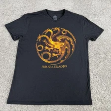 House Of The Dragon Shirt Mens Large Black Graphic HBO Game Of Thrones TV Show