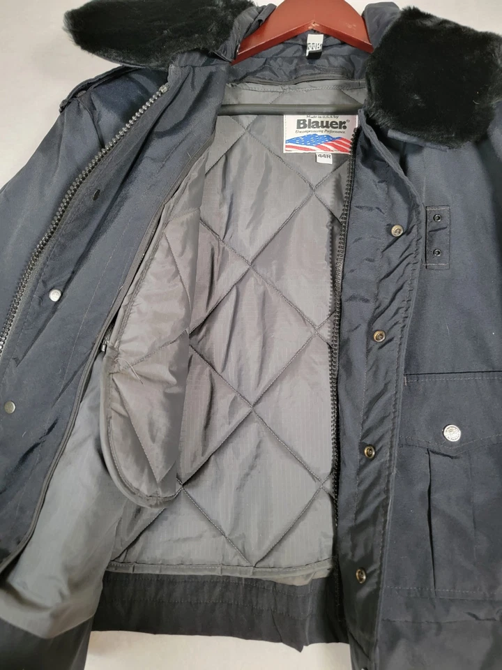 Chaqueta de bombardero militar/policía ligera azul vintage estilo azul TNT6010 44R Foto 4 de 4