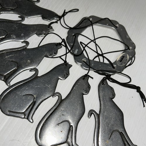 Sitting Cat Kitten Wind Chime Stainless Steel 1992 NCE China/u6b - Bild 4 von 6