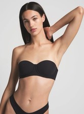 Skims Fits Everybody Strapless Bra 32D Black Convertible New