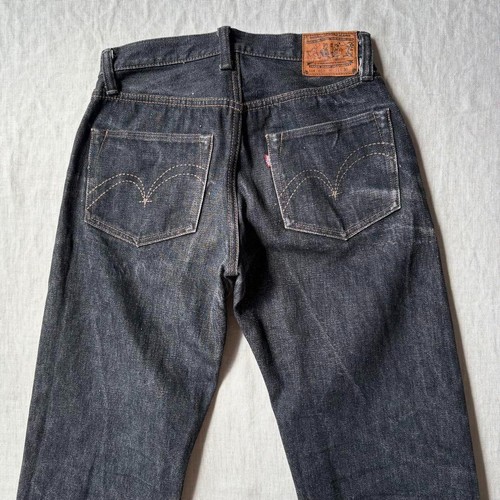 Samurai Jeans S3000BK W31 Straight Denim Jeans Indigo Black - Picture 10 of 17
