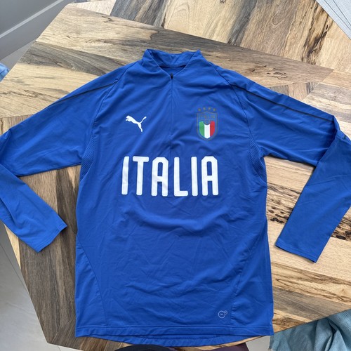 Italy Italia Puma Soccer Futbol Long Sleeve 1/4 Zip Training Top 2017/2018