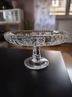Bleikristall Schale mit Fuß wunderschön Handgeschliffen Bohemia