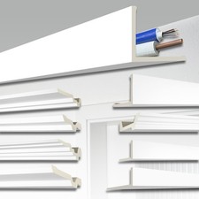HEXIM 2m Kabel- und Rohrabdeckung Kabelkanal weiß PU Rohrverkleidung Kabelschutz
