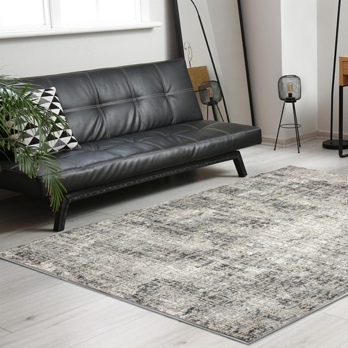 Livigno 1241 Transitional Striated Grey 3x5 Area Rug - Picture 4 of 4