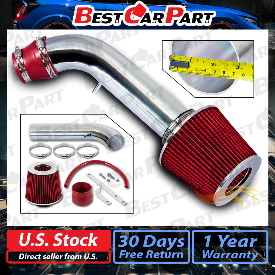 BCP RED 93-95 Rodeo Trooper Passport 3.2L SOHC V6 Ram Air Intake + Filter