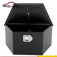 26'' Trailer Tongue Tool box Steel Black Truck ToolBox Pickup Truck Bed Storage