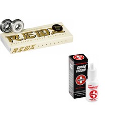 BONES CERAMIC SUPER REDS Skateboard Bearings 8-Pack with Speed Cream Lubricant
