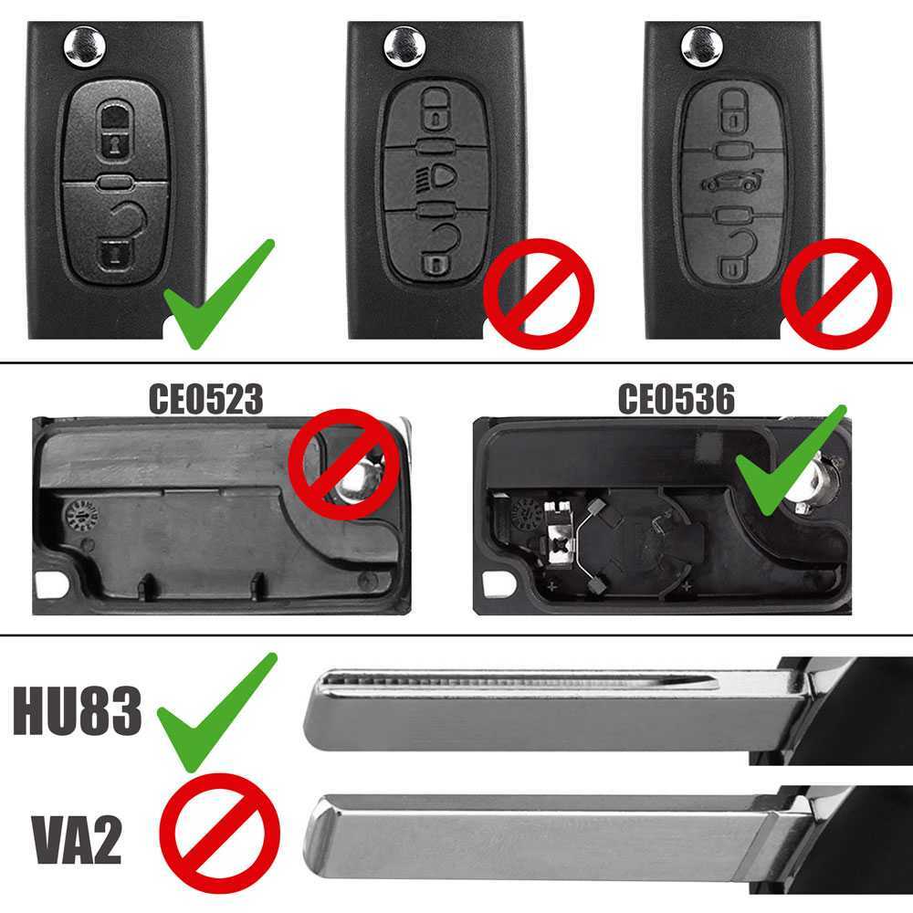 Scocca Telecomando Guscio Telecomando Chiave Per Citroen C1 C2 C3 C4 C5 - Con Portachiavi In Pelle, Solo Scocca Ricambio Telecomando Auto - Foto 5