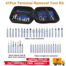 41X Pin Extractor Tool Terminal Ejector Connector Removal Kit W/ Protective Bag