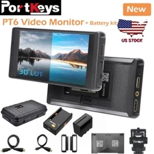Portkeys PT6 5.2'' 600nits 4K HDMI 3D LUT On-Camera Field Monitor + Battery Kit