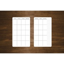 Undated Calendar Stickers Small Two Page 3" x 5" for Planners and Journals