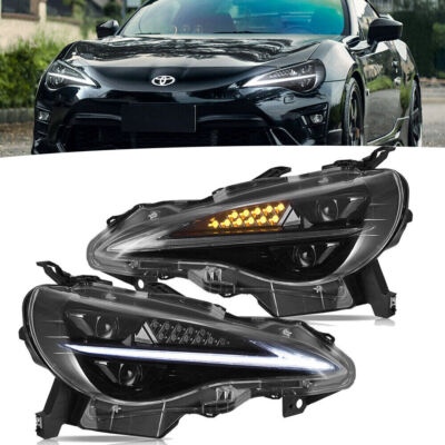 VLAND Full LED Headlights Blue DRL For 2012-2021 Toyota 86 Subaru BRZ Projector