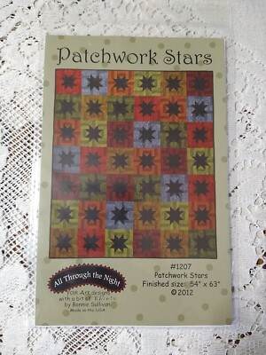 Patchwork Stars Quilt Pattern from All Through the Night 54" x 63 ...