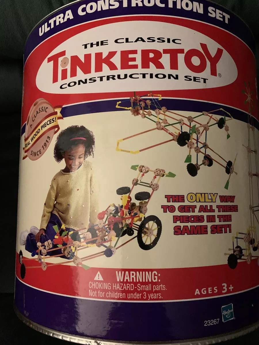 Tinkertoy Classic Ultra Construction Set 250 Piece Hasbro missing a few parts