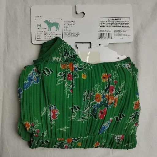 Ботинки и Barkley зеленый цветочный собаки и кошки платье размер средний домашних животных одежда совершенно новый - Изображение 2 из 4