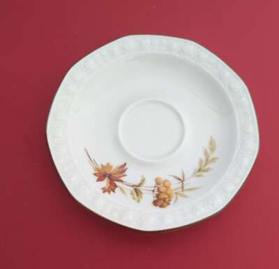 Untertasse NB form und Design Exclusiv Porzellan mit Gräser Blumenmotiv.