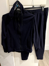 All in Motion Mens Navy Blue Sweat Pant Suit Hooded Sweater Pants Size M Medium