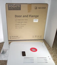 FOGATTI 18" x 18 Inches Water Heater Door & Flange ONLY, White Galvanized Steel