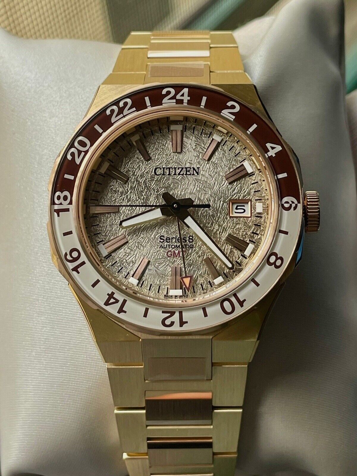 Citizen Series 8 GMT Automatic Gold Limited Edition 41mm Luxury Watch NB6032-53P