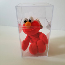 Vintage NWT'S 1997 Tyco Sesame Street Beans 8" Numbered Tag Elmo Plush W/ Case