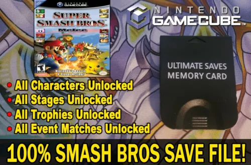 Super Smash Bros Melee 100% Ṥave Gamecube Memory Card! (NO GAME)