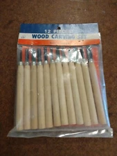12 Piece Wood Carving Hand Chisel Tool Set Professional Woodworking Gouges Steel