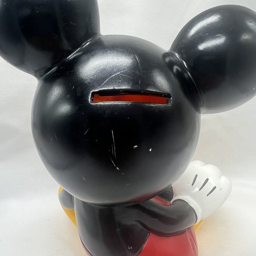 Vintage Applause Disney Mickey Mouse Plastic Piggy Coin Bank - 9" Tall No Plug - Picture 3 of 12