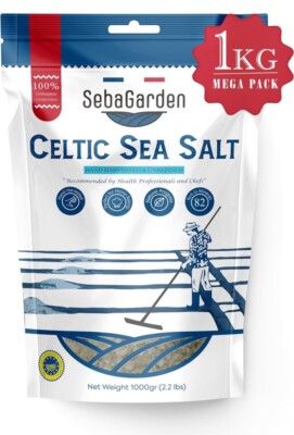 Celtic Sea Salt, Salz 1 kg, keltisches Meersalz, 82 essentielle Mineralie