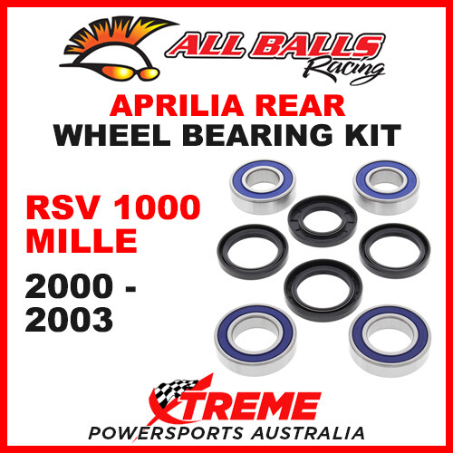 Aprilia RSV Mille 2000 - 2003 Rear Wheel Bearings & Seals Kit