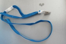 Qty. 25-BRADY BLUE 3/8'' FLAT Lanyards BREAKAWAY METAL SPLIT RING 2137-6002