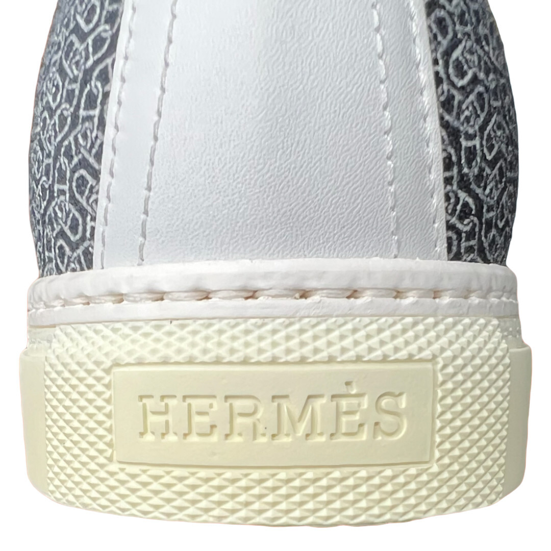 Hermes Sport Jimmy Toile Chaine d'Ancre High Top Sneaker EU Size 45 Shoes image 7