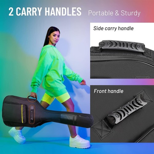 Bass Guitar Bag Gig Bag 0.3In Padding Black Padded Backpack Soft Electric Bass C - Picture 6 of 7