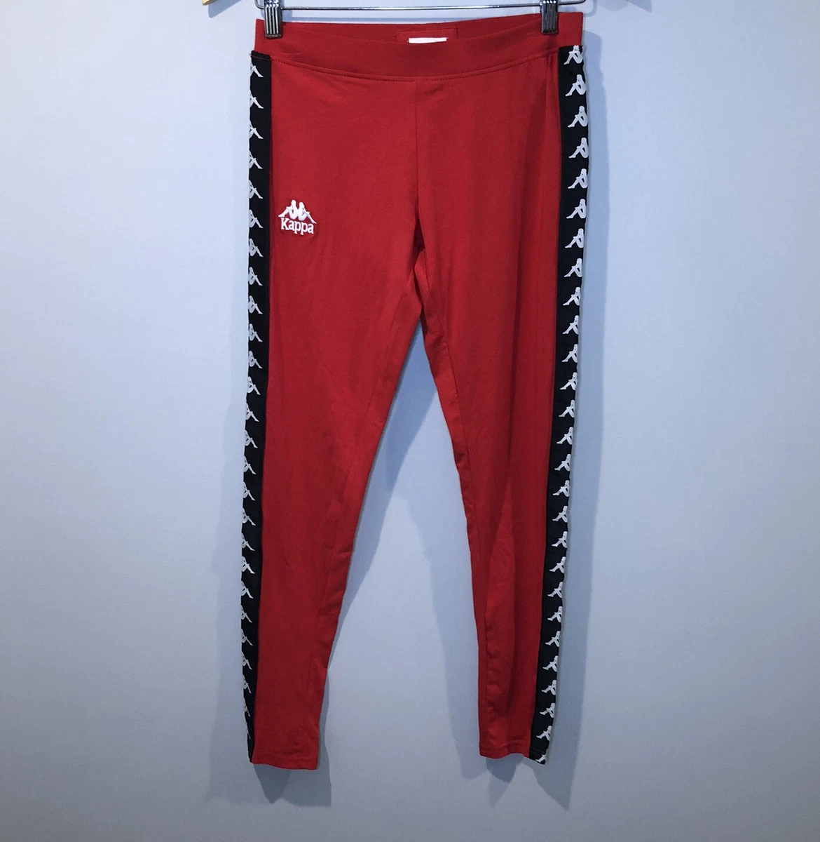 Kappa Women's Red 222 Banda Anen Elastic Waist Skin Fit Track Pants Size XS