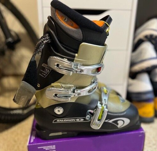 Scarponi sci alpino Salomon Ellipse 9.0 uomo taglia 9 Mondo 27 usati 316MM nero oro