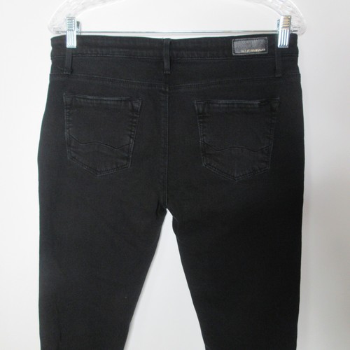 Cult of Individuality Damen Gr. 30 Knöchel Capri schwarz roher Saum Skinny Stretch - Bild 3 von 13