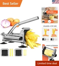 Heavy-Duty Potato Cutter with Ergonomic Design & Anti-Slip Features - Manual Use