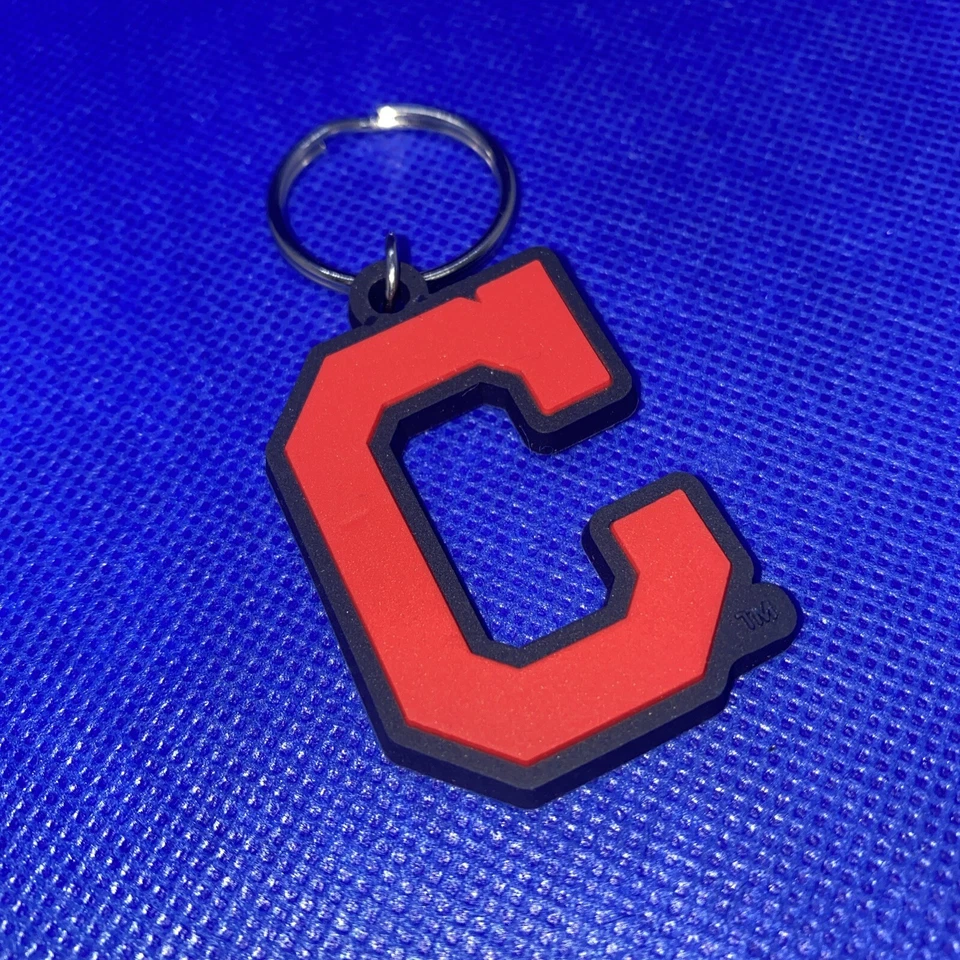 Cleveland Guardians MLB Soft Keychain Key Chain Souvenir | Navy Blue & Red - Image 2 of 4