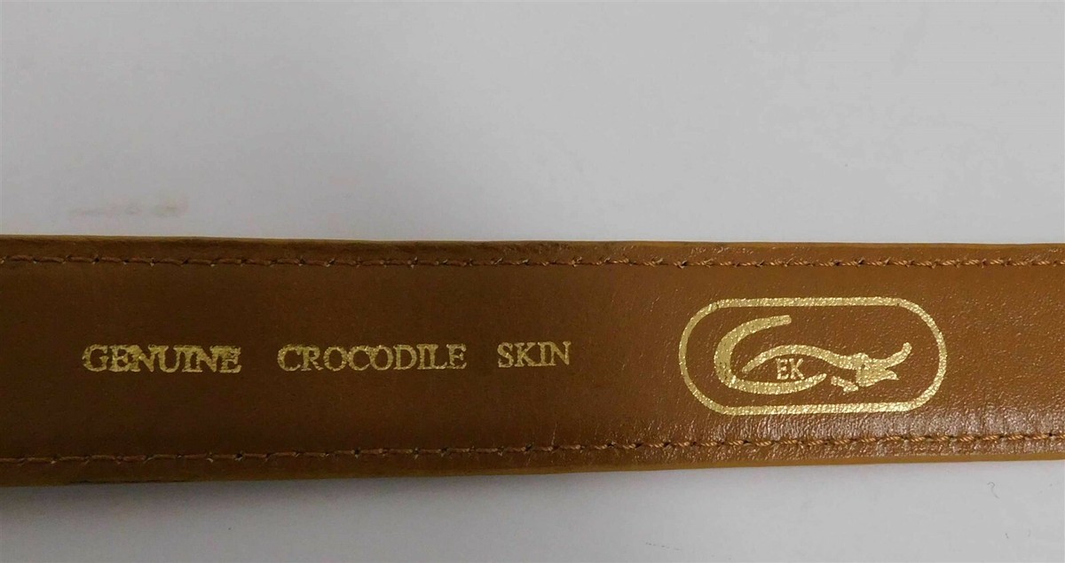Genuine Crocodile Blond Belt sz 32 | eBay display picture 1