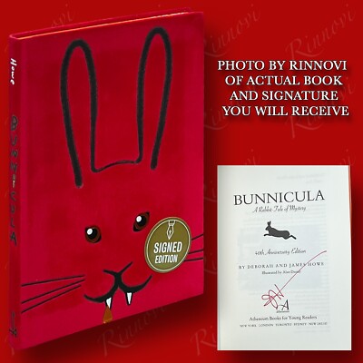 Bunnicula SIGNED James Howe (2019,SC,40th ANNIV ED/1st) BRAND NEW