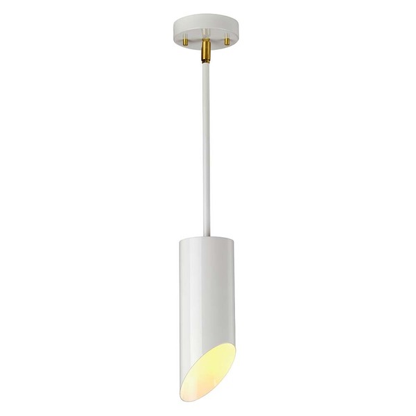 Pendellampe HäNgeleuchte Deckenleuchte Stahl Messing Weiß D 11 Cm Designleuchte-image