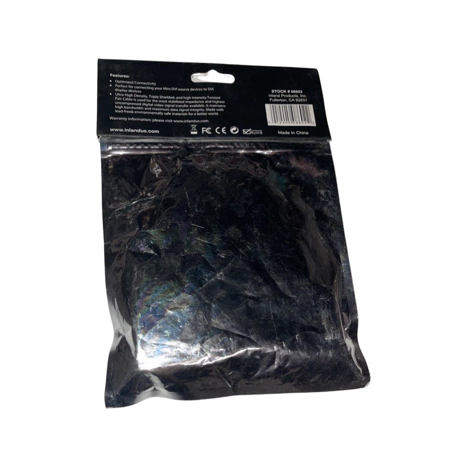 INLAND 8602 PRO MINI DVI-DVI ADAPTER (APPLE) - White - Image 2 of 4