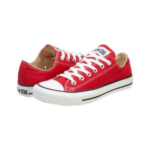 Red Canvas Deck Shoe Trainers UK Size 