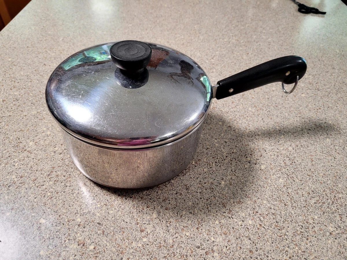 Revere Ware Cookware, 1 & 1/2 Qt Pan, 4 Cup Pan With Lid, 9 Inch Frying  Pan,stainless Steel, Copper Bottom, Bake Lite Handle, Open Stock, 