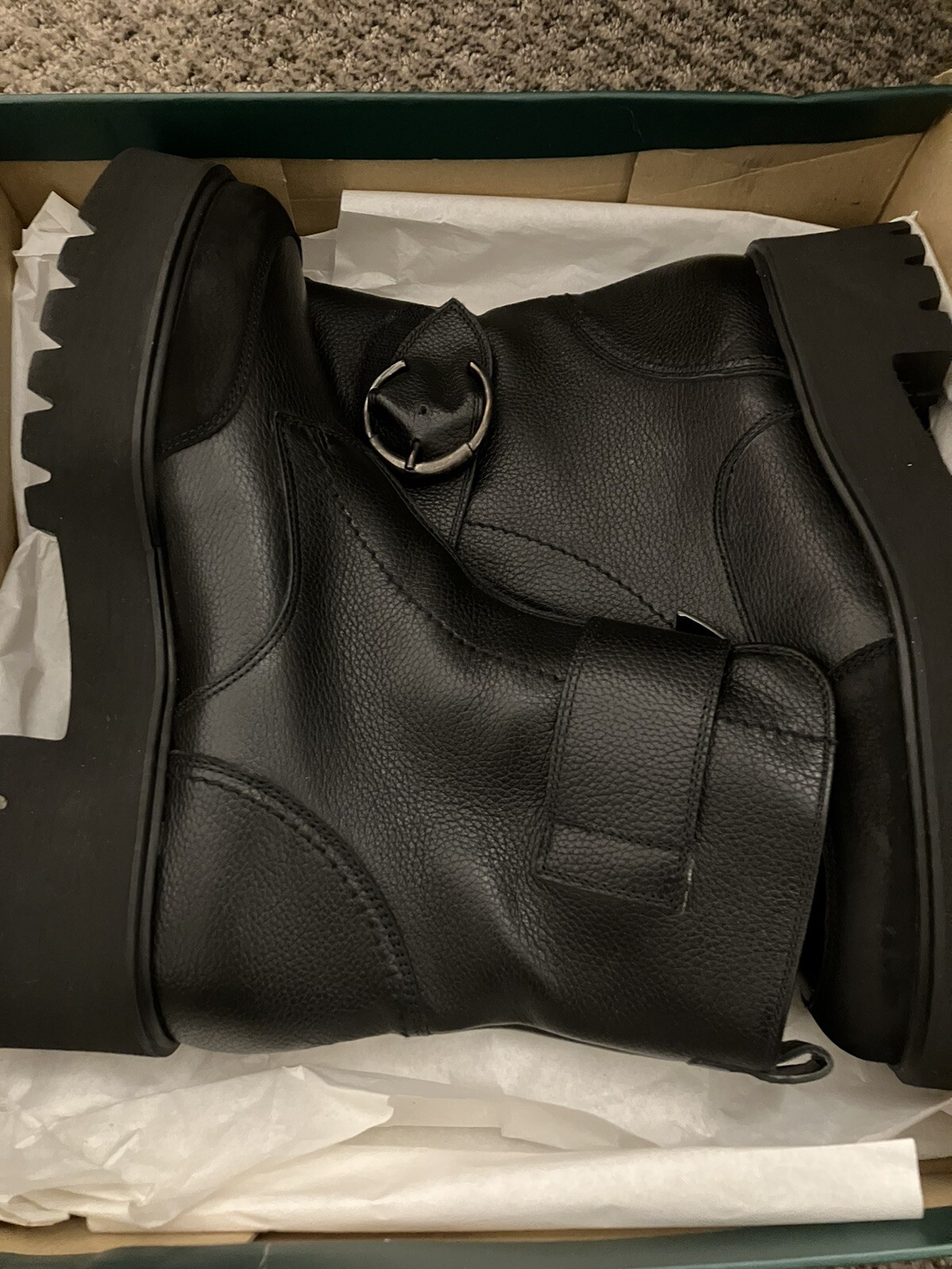 bottes vertes cuir femme