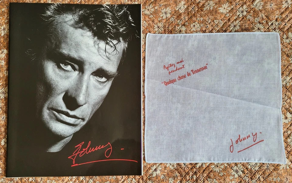 Johnny Hallyday Programme Concert Bercy 1987 AVEC MOUCHOIR Signé, Comme NEUF - Photo 1/1