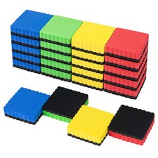 24 Pcs Magnetic Dry Erase Erasers for Whiteboard, 4 Colors