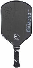 Six Zero Double Black Diamond Control Pickleball Paddle Raw Carbon, Flared Des