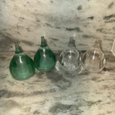 Vtg MCM Guzzini Salt Pepper Shaker Lucite Teardrop Fig Luigi Massoni 2 Sets!